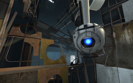Wheatley quatscht für zwei, was in Ordnung ist, da deine Figur kein Wort sagt.