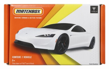 Tesla Roadster nella sua confezione senza plastica