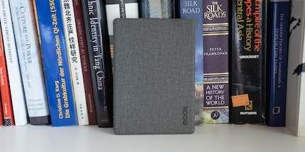 Mit Hülle sieht der E-Reader noch eleganter aus.
