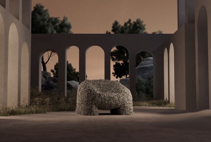 Whether in the digital world or at home, the chair blooms wherever it is – even in grey. Image: Moooi