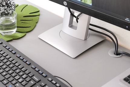 Not enough: the distance between screen and keyboard and between arms and keyboard.