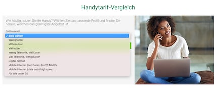 Was bin ich nur? Comparis lässt viele Optionen für ein Nutzungsprofil. Zu viele.