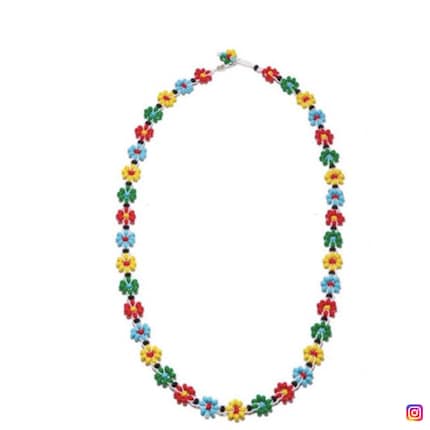 Collier «Floral-Beaded» Bottega Veneta. Photo : @bottegaveneta