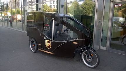 Ein UPS-Pedelec in Hamburg.