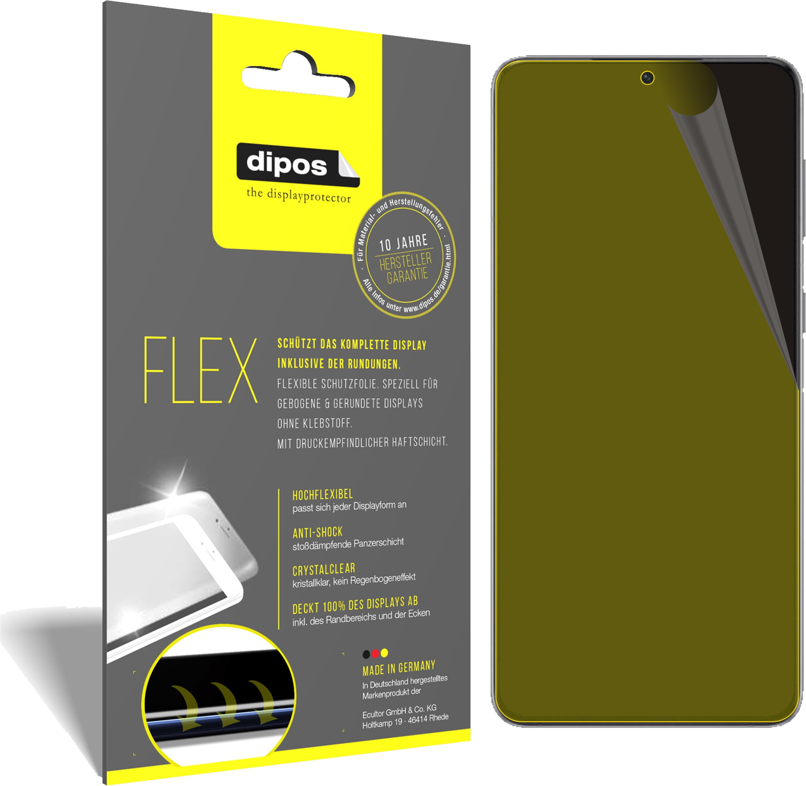 Dipos Displayschutzfolie Full-Cover 3D (2 Stück Galaxy S21+) Galaxus