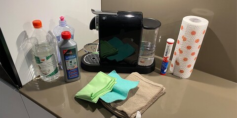 Con questi utensili di pulizia dichiari guerra alla macchina del caffè sporca.