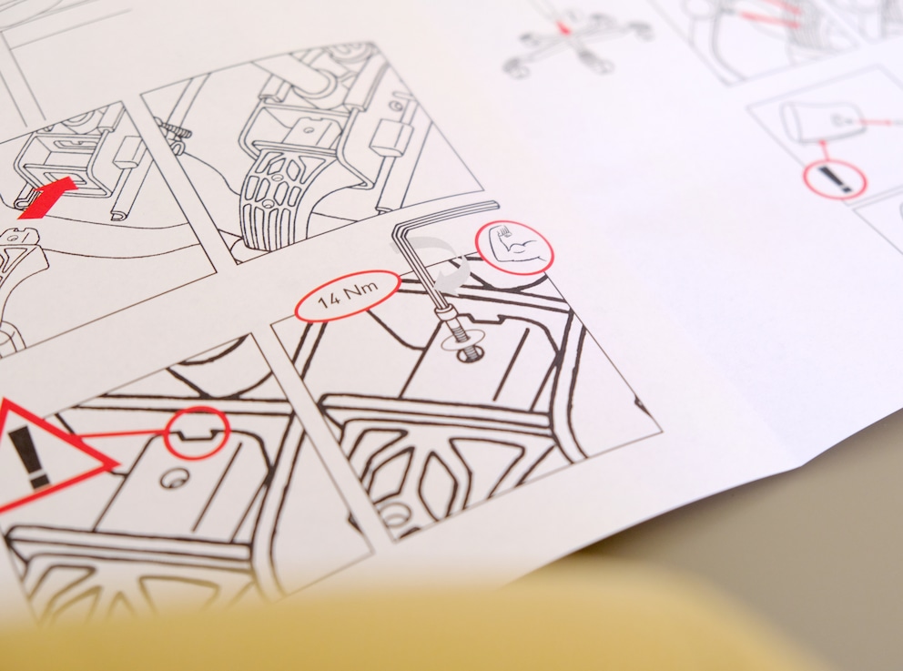 Better than Ikea manuals: the instructions are easy to follow.