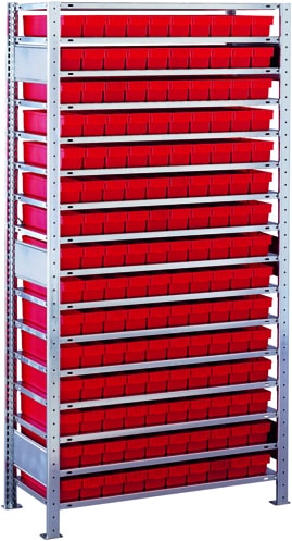 Schulte Lagertechnik Stecksystem Grundregal MULTIplus150 mit 150 Kästen Galaxus