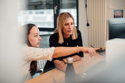 Together with Jvonne, Martina Tatavitto (image above, left), Portfolio Development Manager, and Laura Zieglmeister (image below), Junior Category Development Manager, are expanding the range of healthcare products available at Galaxus.