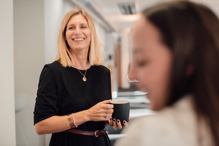 Jvonne Scherer, Category Lead of Health + Beauty at Galaxus, offices in Zurich West.