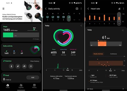 Questa è una pubblicità del Galaxy Watch 4 nell'app Samsung Health collegata al Galaxy Watch 4.