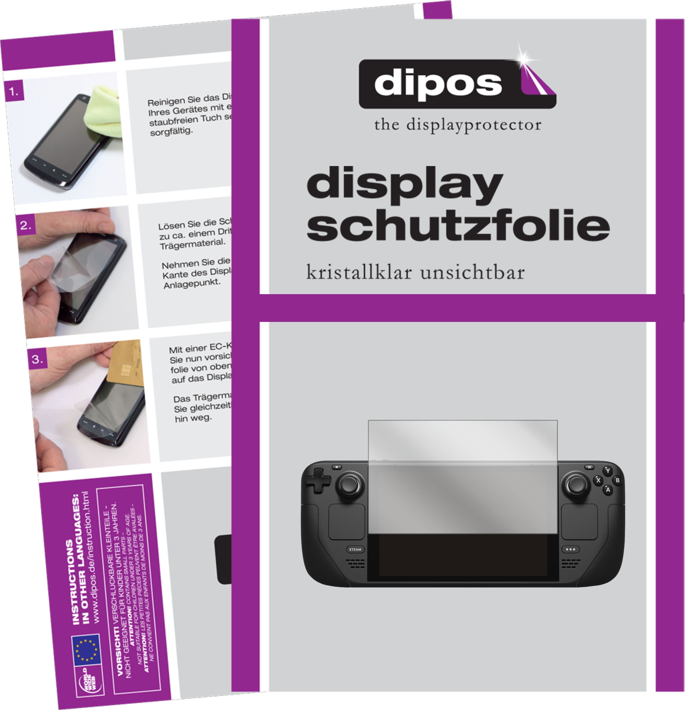 Dipos Displayschutzfolie Crystalclear (1 Stück Valve Steam Deck) Galaxus