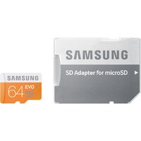 Samsung MicroSDXC EVO avec adaptateur (microSDXC, 64 Go, U1, UHS-I)