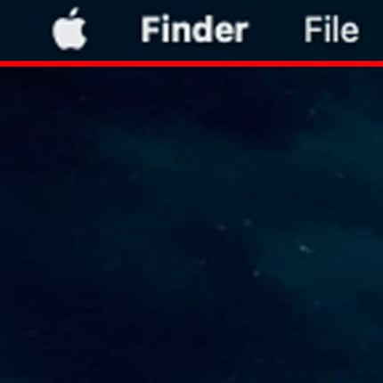 Die Menu Bar auf dem Vorjahresmodell…
