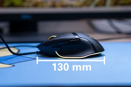 Il Basilisk V3 dal lato. Dimensioni in millimetri.