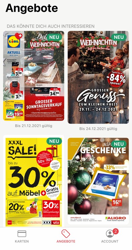 L'application attire également mon attention sur les promotions.