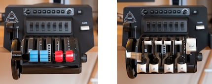 La configuration pour les doubles hélices (à gauche) et les quadriréacteurs