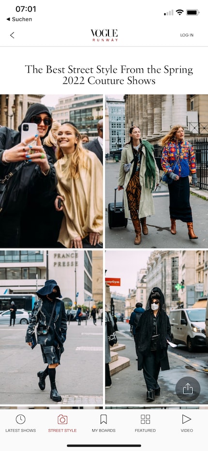 Der Modezirkus ausserhalb der Schauen ist heutzutage genauso spannend wie die gezeigten Kollektionen auf dem Catwalk. Bilder: Screenshots Vogue Runway