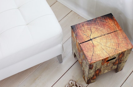 Uno sgabello di cartone non può competere con la sensazione e l'odore del vero legno. Immagine: Dutchdesign