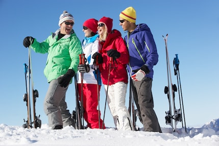 This group has ditched helmets in favour of cool sunglasses.