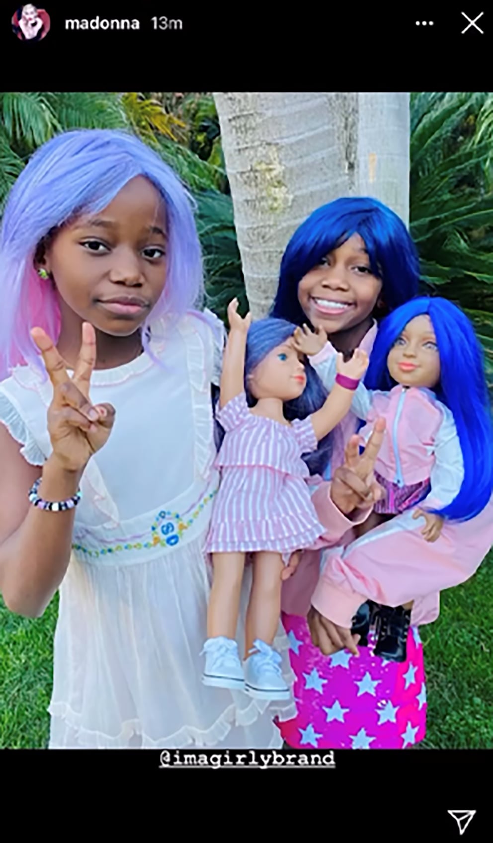 Madonna’s twin daughters, Estere and Stelle, are also fans of the Swiss fashion dolls.
