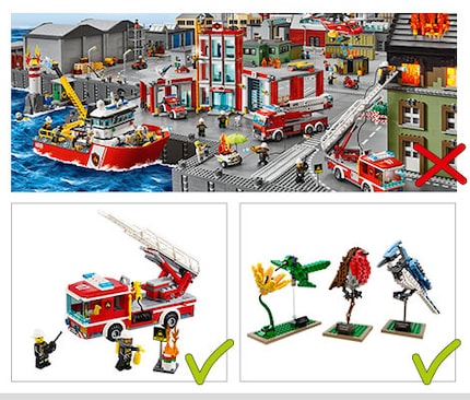 Only individual sets are allowed. Series will be rejected.