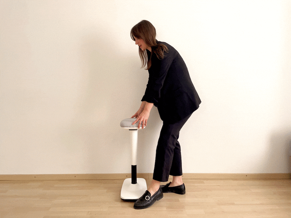 As I had hoped, I rarely sat still or stiffly on the rocking stool.