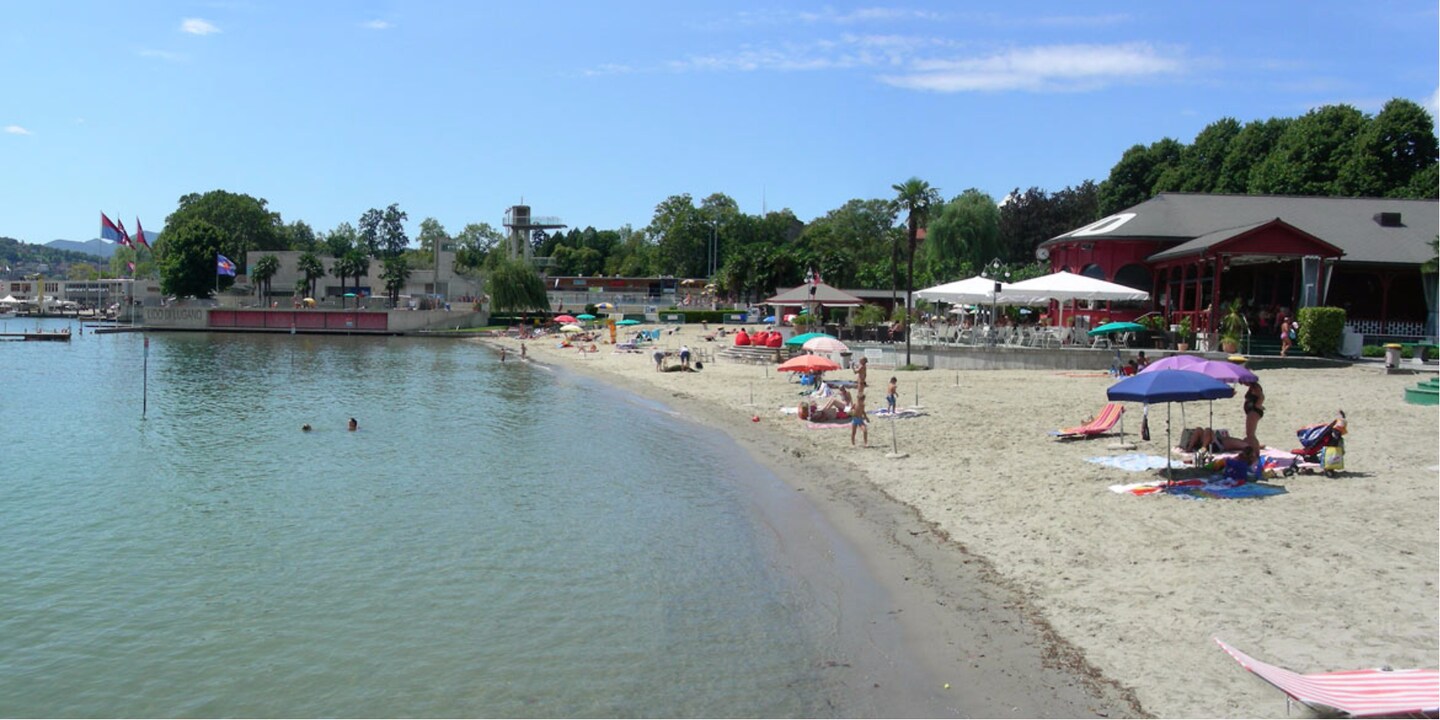 Lido di Lugano (TI): Strandbad der ersten Stunde