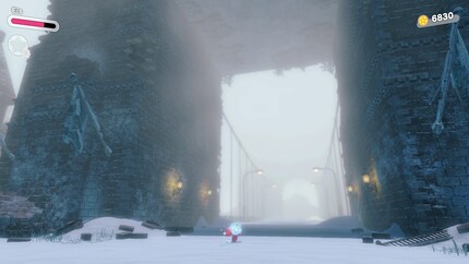 Eiskalte Luft und trüber Nebel, durchbrochen vom warmen Licht der Laternen und dazu die riesige Steinbrücke, die ehrfurchterregend vor einem aufragt: Die gekonnte Umsetzung der neuen und doch heruntergekommenen Welt ist sicher einer der beeindruckendsten Aspekte des Spiels.