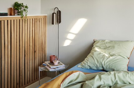 Changing your bed linen promises a speedy transformation. This set can strut its stuff in mint green ...