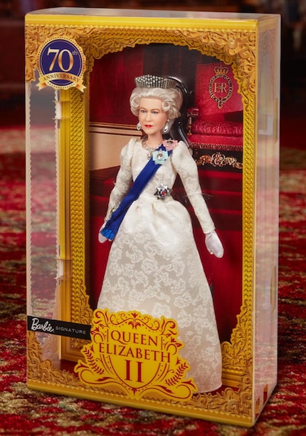 Seit 70 Jahren auf dem britischen Thron: Jetzt ist die Queen als Barbie «eingerahmt».