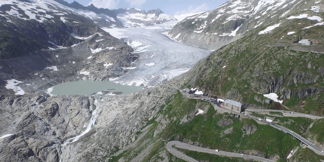 The Rhône Glacier in Valais. (Image: air-view.ch)