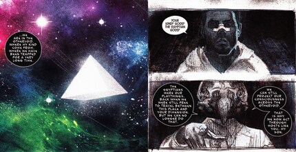 Une pyramide virevoltante interdimensionnelle, où d'autre le panthéon des dieux égyptiens pourrait-il se rassembler ?