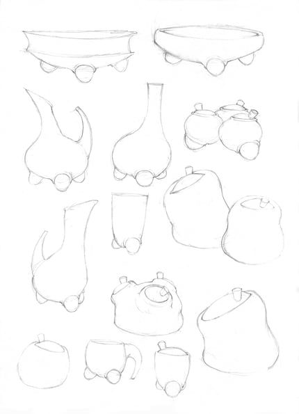I primissimi disegni dei Blue-footed.