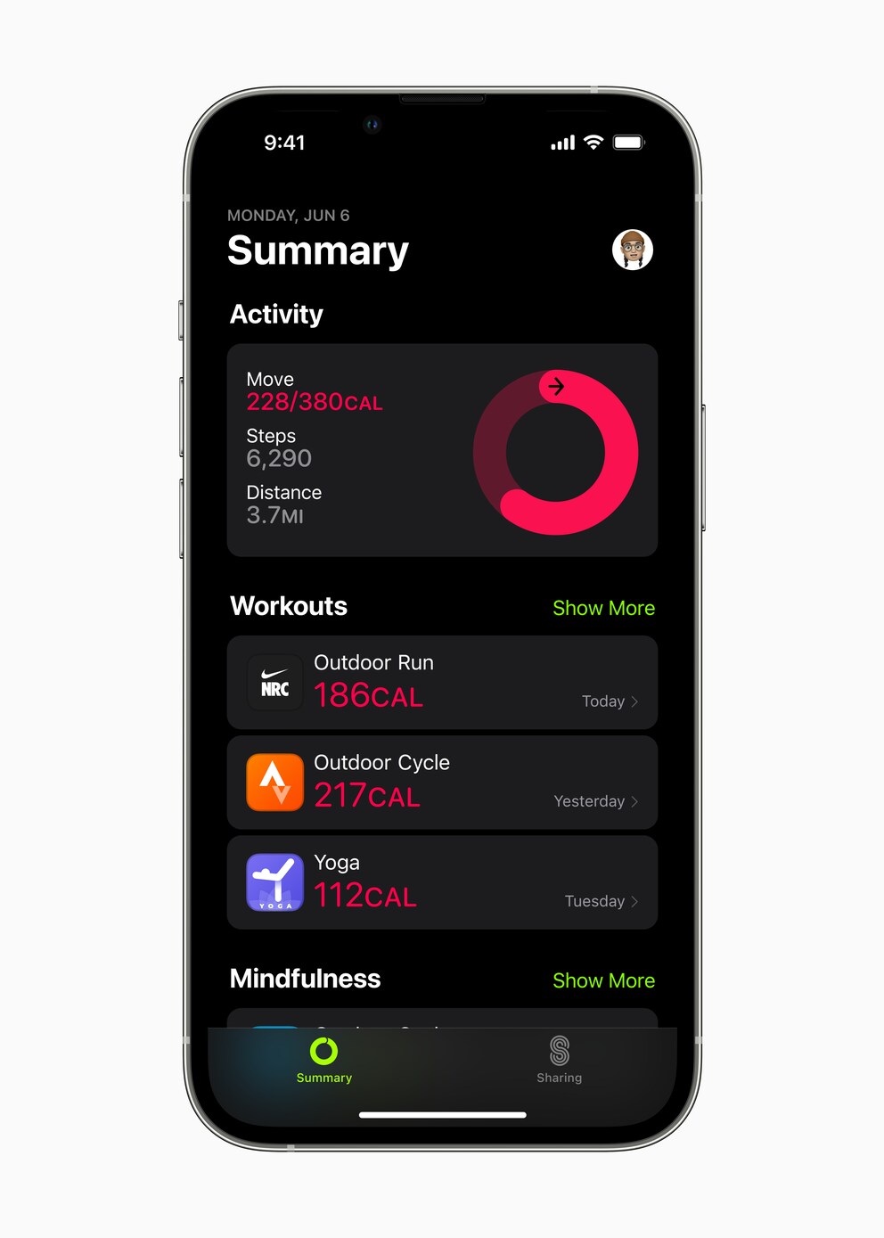 Fitness-App auf dem iPhone.