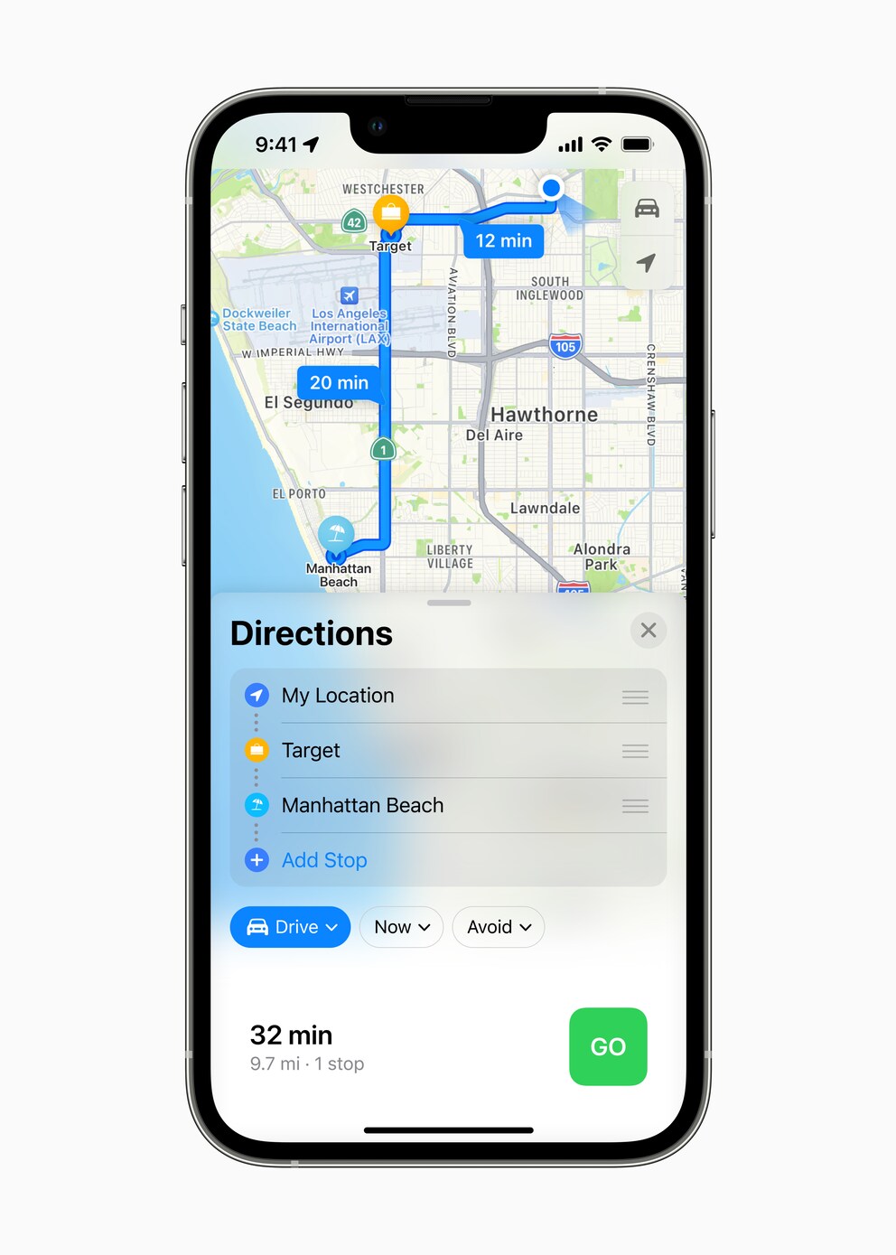 Multistop-Navigation in Maps.