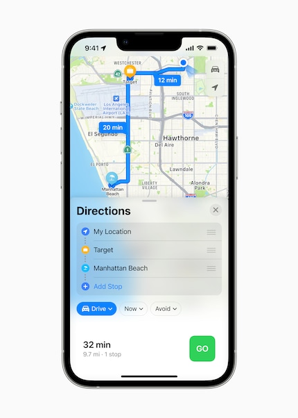 Multistop-Navigation in Maps.