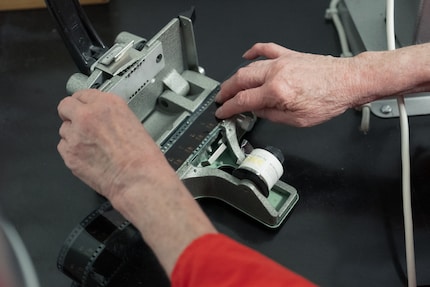 This is how films used to be repaired.