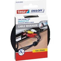 tesa On & Off Cable Manager Set (Velcro cable ties, 5000 mm, 2 pcs.)