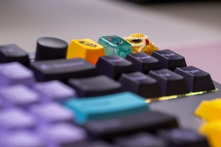 Grazie al fattore di forma TKL, ha molto spazio per i cosiddetti keycap Artisan o Novelties.