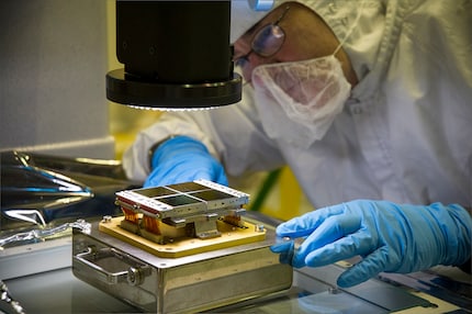 Das Messinstrument der NIRCam besteht aus vier Sensoren mit je einer Auflösung von rund 4 Megapixeln.