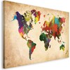 Eibert Visual Coloured World Map (70 x 118 cm)