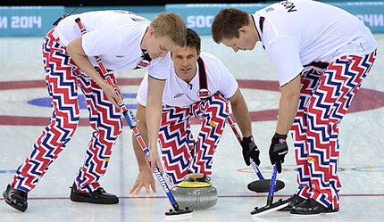 Bunte Hosen auch an den Olympischen Spielen 2014 in Sotschi.