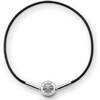 Thomas Sabo Bracelet for Beads Black (20 cm, Fabric, Silver)