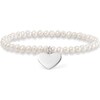 Thomas Sabo Bracelet de perles en forme de cœur (16.50 cm, Argent)