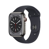 Apple Watch Series 8 (45 mm, Acier inoxydable, 4G)