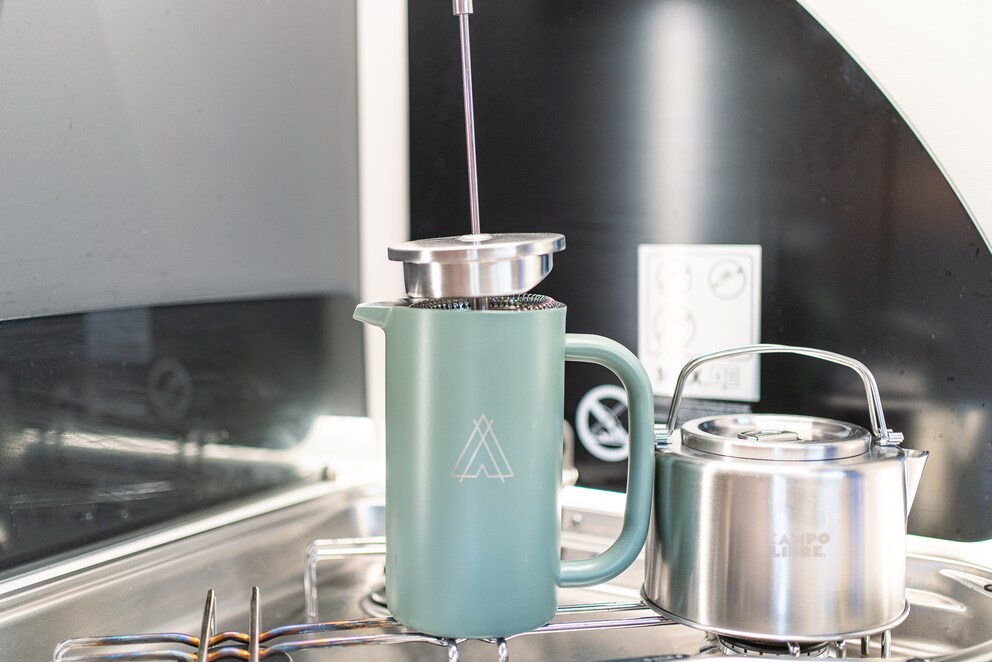 Der Teekocher das Campo-Libre-Sets «Enzo» ergänzte die French-Press «Giorgio» perfekt.