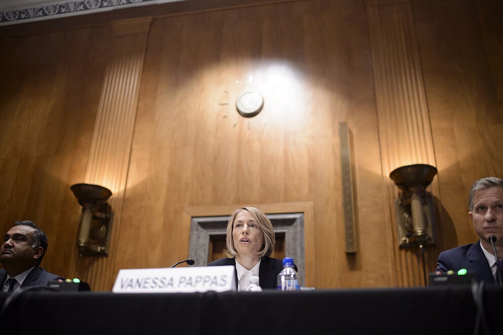 Vanessa Pappas, Chief Operating Officer di TikTok, durante un'udienza al Senato degli Stati Uniti il 14 settembre 2022.