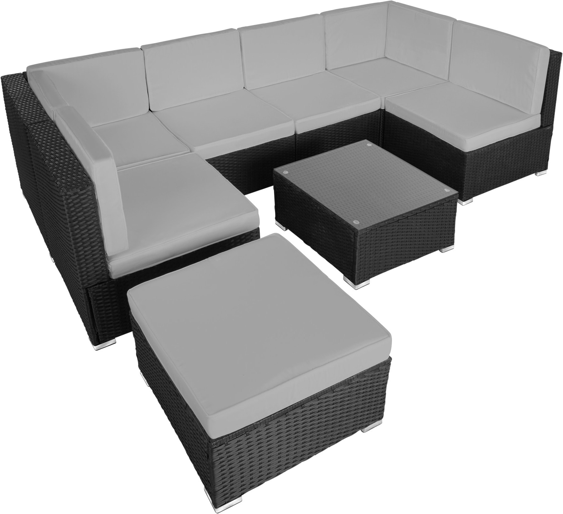 Tectake rattan top garden furniture