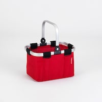 Theo Klein 9661 Cestino per la spesa Reisenthel "Carrybag Mini", rosso I Accessorio per la spesa con telaio in
